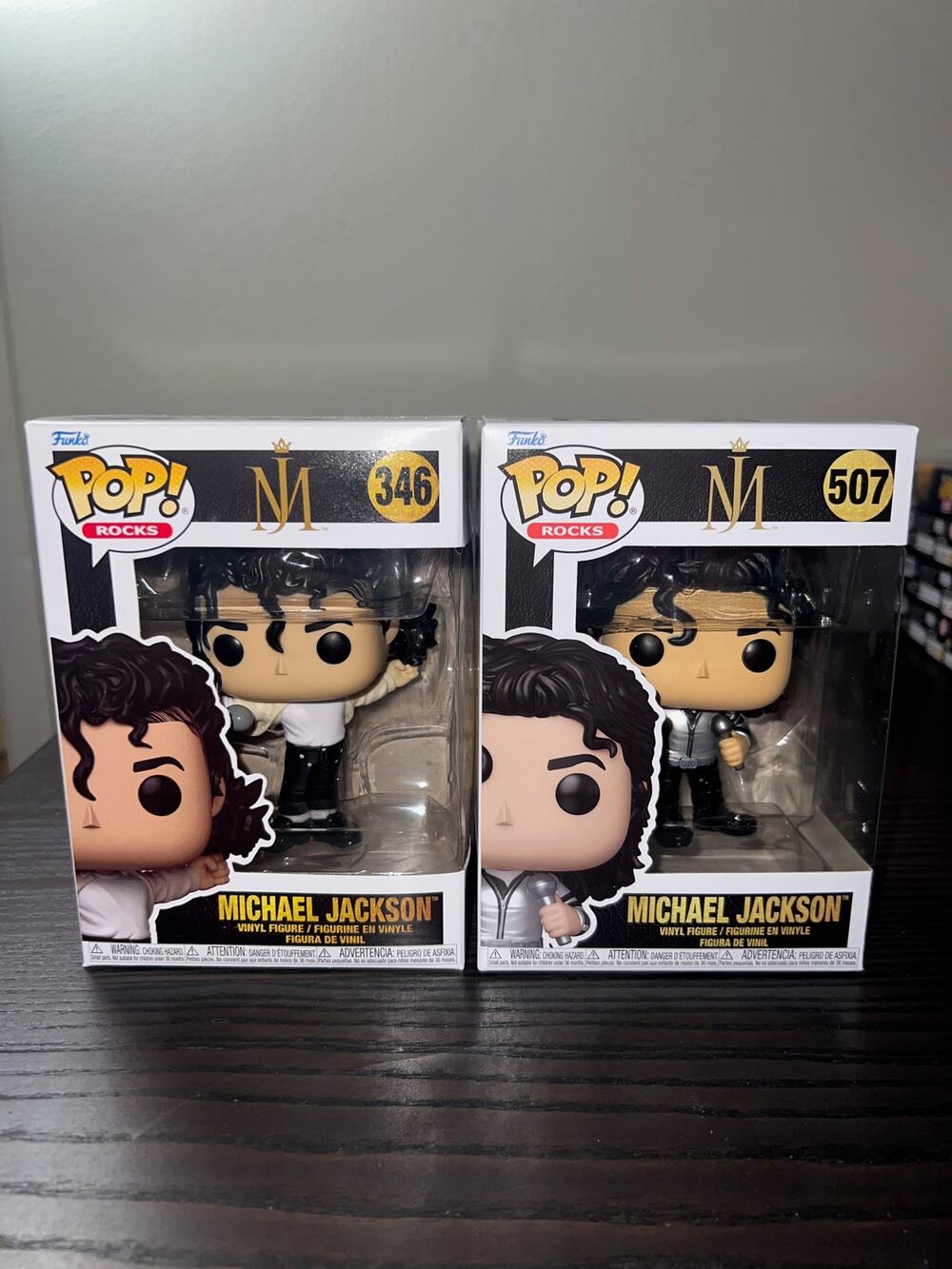 2 Michael Jackson Funko Pops Bad World Tour #507 Super Bowl #346 Music Rocks MJ